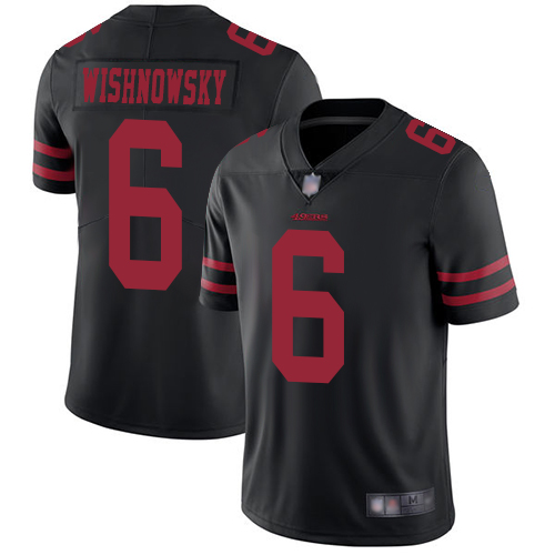 San Francisco 49ers Limited Black Men Mitch Wishnowsky Alternate NFL Jersey #6 Vapor Untouchable->nfl t-shirts->Sports Accessory